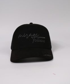 Alternative view of Mirage Black Horizon Mesh Face Cap - Style 1309